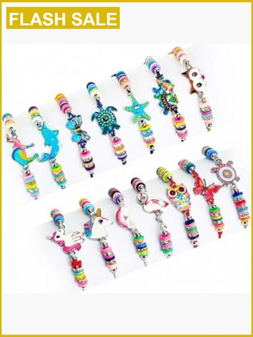 14 PCS Adjustable Friendship Bracelets with Animal Charms